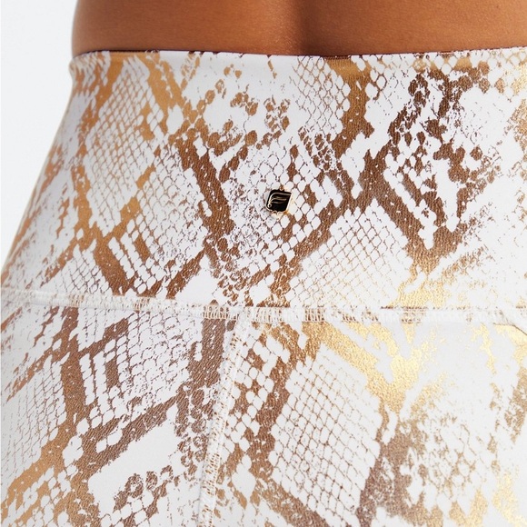 NWT Fabletics High-Waisted Copper Foil Snake Leggings size M - Picture 2 of 7